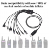 8 in 1 USB Programming Cable for Baofeng Kenwood TYT QYT Motorola AXU4100 Yaesu icom Walkie Talkie Radio Car Radio CD Software